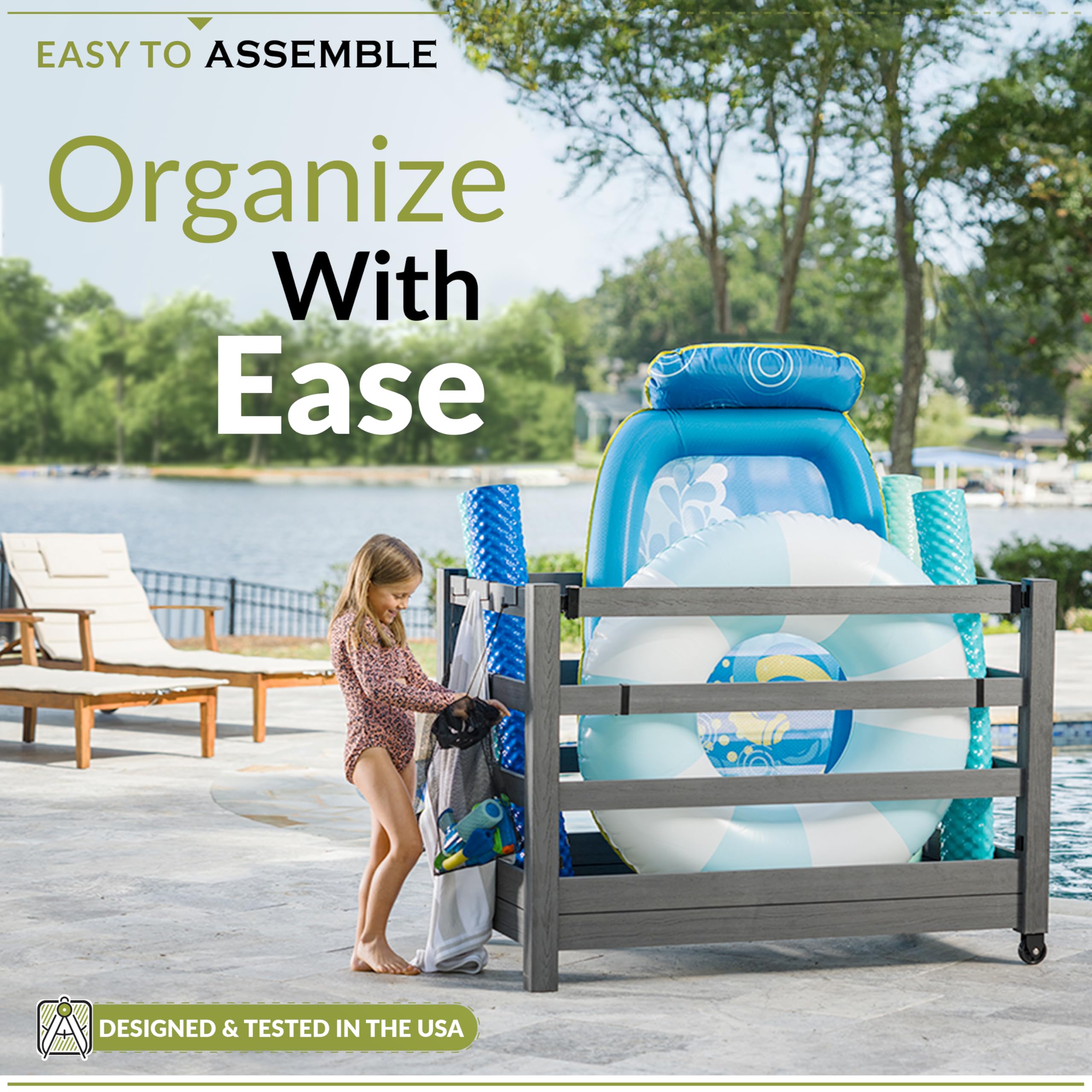 Amazon.com : 3.4ft H x 4.6ft W x 2.8ft L WoodTek Poolside